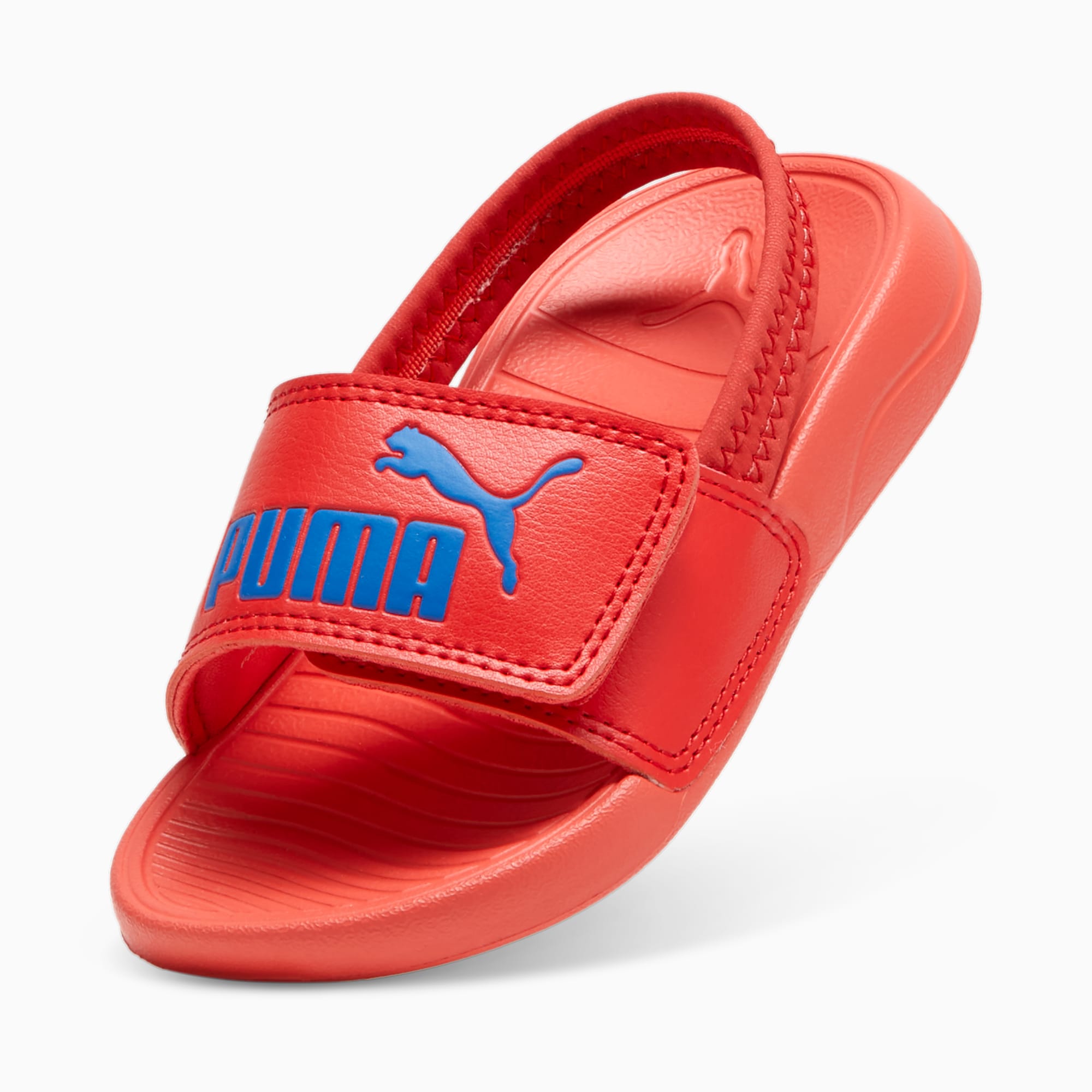 PUMA Popcat 20 Backstrap badslippers babyâs, Blauw/Rood
